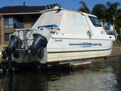 boat lift in use